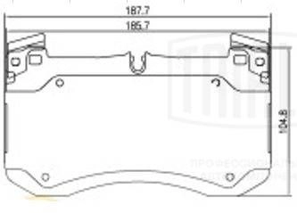 Тормозные колодки дисковые, комплект TRIALLI WD E47 PF 2252 1439900919
