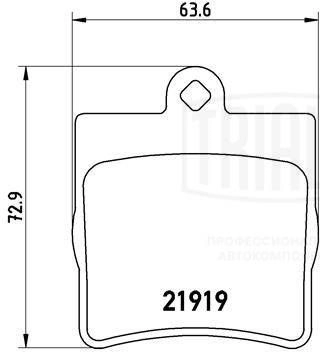 Тормозные колодки дисковые, комплект TRIALLI Z CL340C 1439900932 PF 4057 изображение 2