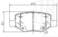 Тормозные колодки дисковые, комплект TRIALLI IKCLM4 4 PF 4130 1439900941