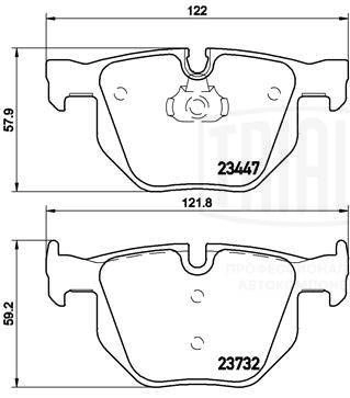 Тормозные колодки дисковые, комплект TRIALLI 1439900948 HRVU AS PF 4143 изображение 1