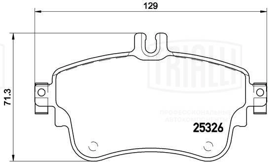 Тормозные колодки дисковые, комплект TRIALLI 1439900950 PF 4146 Z8J8 M изображение 1