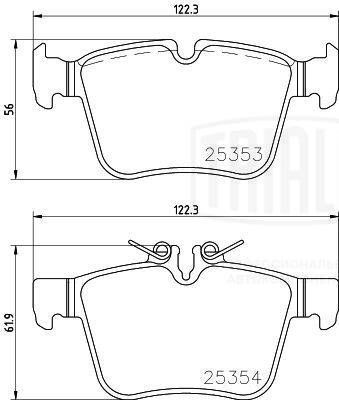 Тормозные колодки дисковые, комплект TRIALLI PF 4147 J974E 6 1439900951 изображение 1