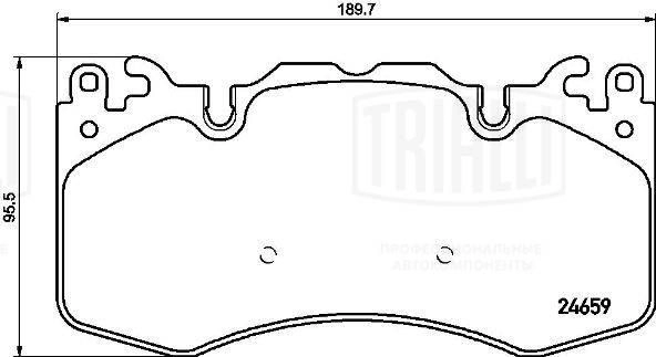 Тормозные колодки дисковые, комплект TRIALLI GU PRSQQ PF 4253 1439900983 изображение 2