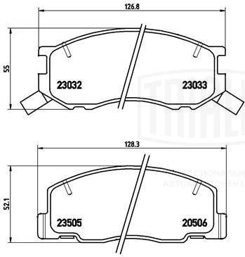 Тормозные колодки дисковые, комплект TRIALLI PF 4340 1439900997 EE SXY изображение 2