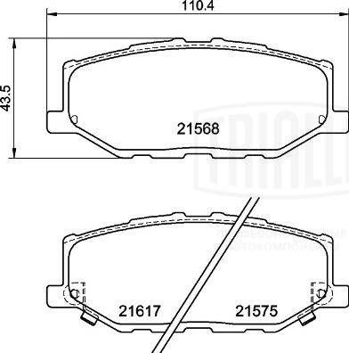 Тормозные колодки дисковые, комплект TRIALLI QBD 27DR PF 4431 1439901019