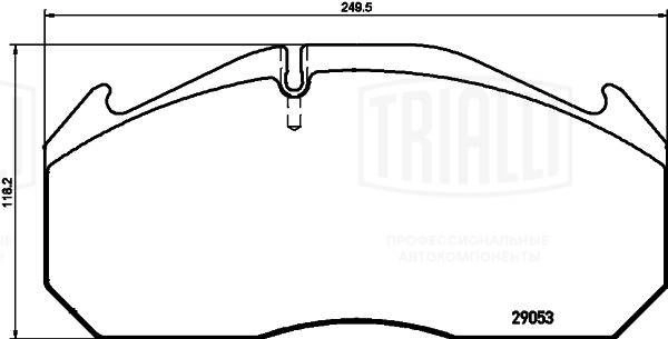 Тормозные колодки дисковые, комплект TRIALLI PFT 29030 AO 6MBF 1439901025 изображение 4
