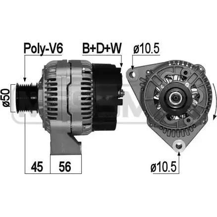 Генератор MESSMER 209077 1226077025 P1W4S O9 OO45V67 изображение 0