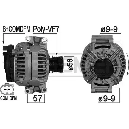 Генератор MESSMER 1226077085 209086 1A ESF CTAT8 изображение 0