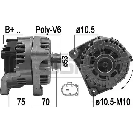 Генератор MESSMER 3M83YUF 1226077779 U64 WY 209171 изображение 0