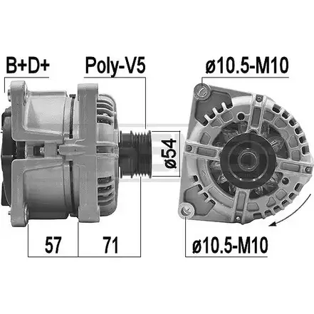 Генератор MESSMER 4NF AE79 209418 1V9XIBJ 1226079541