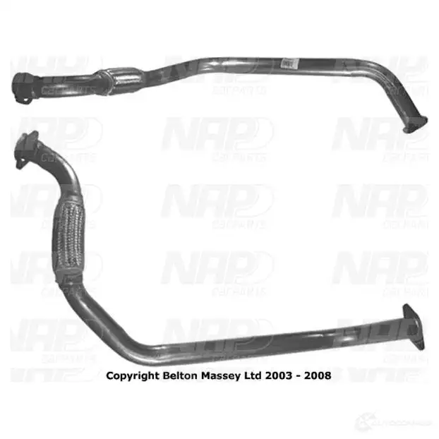 Выхлопная труба глушителя NAP CARPARTS caf10398 U HCMIH4 1437609415