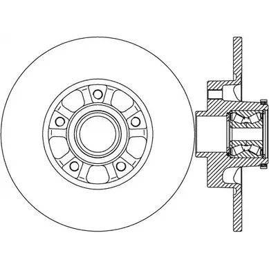 Тормозной диск OPEN PARTS F2FI9K 1227544557 6VCVO N BDA2802.30 изображение 0