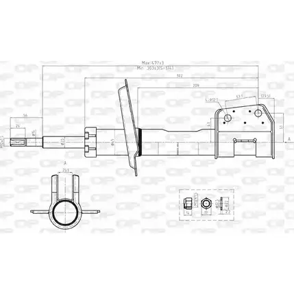Амортизатор OPEN PARTS SAB8017.11 1227637057 U ATUMA C82O01L