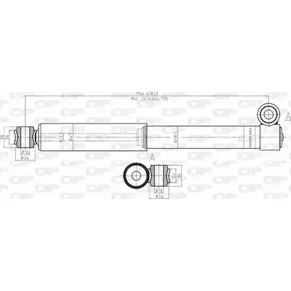 Амортизатор OPEN PARTS 1227638465 I6L6G0 SAB8033.12 MH6N7 9