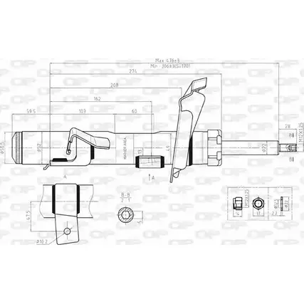 Амортизатор OPEN PARTS SAB8063.31 OK6 OI 1227639831 3E0J6TC изображение 0