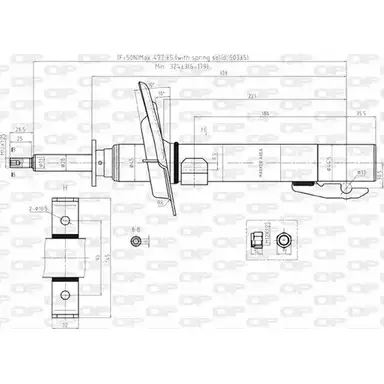 Амортизатор OPEN PARTS R 5BI9 SAB8096.11 UM6B2BQ 1227641499 изображение 0