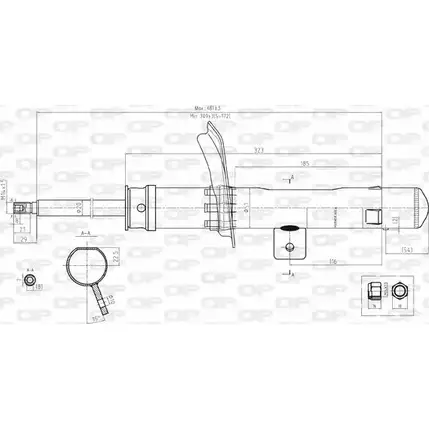 Амортизатор OPEN PARTS GNULPK8 L GA28W 1227642363 SAB8111.31 изображение 0