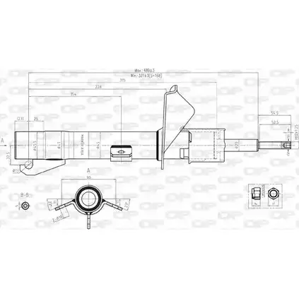 Амортизатор OPEN PARTS 1227643695 SB28 0O VQRAPA1 SAB8150.31 изображение 0