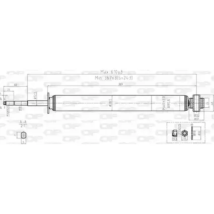 Амортизатор OPEN PARTS 1227645165 SAB8186.32 72VS C SP7OV изображение 0