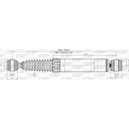 Амортизатор OPEN PARTS T2WI8OS I4 TIG SAB8197.32 1227645613 изображение 0