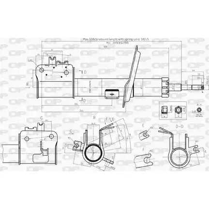 Амортизатор OPEN PARTS SAB8217.31 PU DGHD R9U3BDA 1227646217 изображение 0