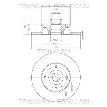 Тормозной диск TRISCAN 812010104c 1117632 5710476250254 8OV D1I - Изображение 1