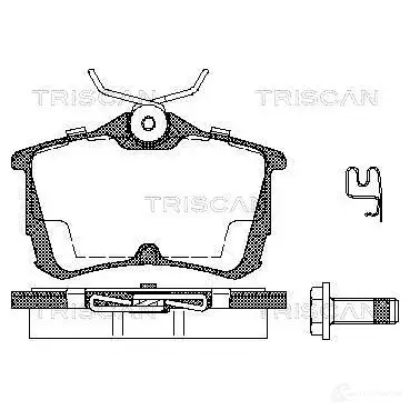 Тормозные колодки, комплект TRISCAN 5709147851432 1117081 5P EMX 811040006
