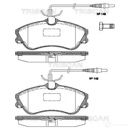 Тормозные колодки, комплект TRISCAN 5709147317877 811028008 J EZ2Q 1116844
