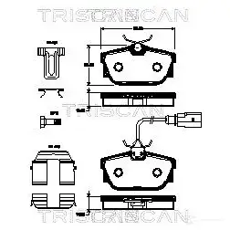 Тормозные колодки, комплект TRISCAN 1116964 N1KJX C 5709147533383 811029062