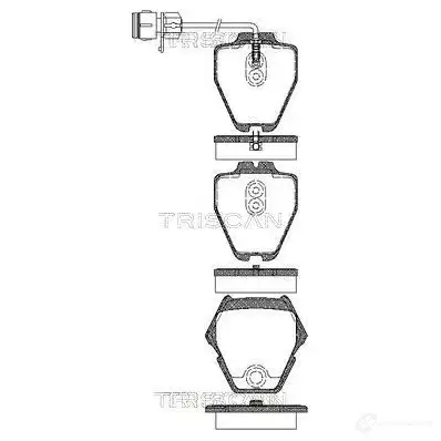 Тормозные колодки, комплект TRISCAN 811029032 NVM LBL 5709147769317 1116934