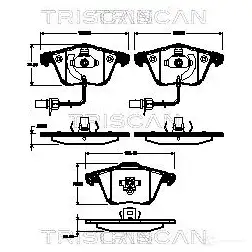 Тормозные колодки, комплект TRISCAN 811029058 5709147995150 R YK705U 1116960