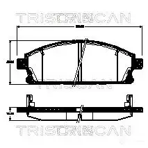 Тормозные колодки, комплект TRISCAN 5709147532768 1116338 811014044 YLBUT 0 изображение 0