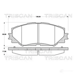 Тормозные колодки, комплект TRISCAN ZACEP N 1116241 811013070 5709147532621 изображение 0