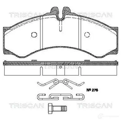 Тормозные колодки, комплект TRISCAN 6O4 SQ 5709147311196 811023011 1116614 изображение 0