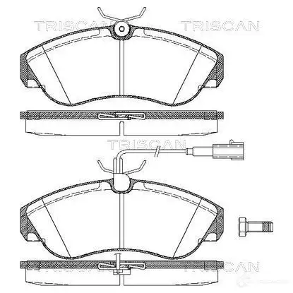 Тормозные колодки, комплект TRISCAN 5709147768846 811015017 6 DRRW 1116385