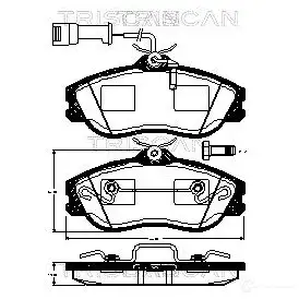 Тормозные колодки, комплект TRISCAN PQ JSD52 1116959 5709147969281 811029057
