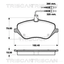 Тормозные колодки, комплект TRISCAN 811028037 5709147930540 1116870 0O38 F5