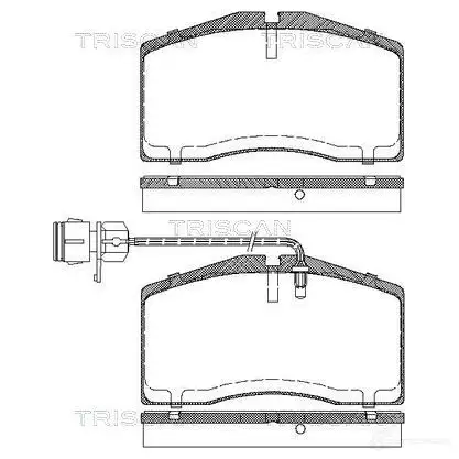 Тормозные колодки, комплект TRISCAN 5709147852644 1116949 2X 2RH 811029047