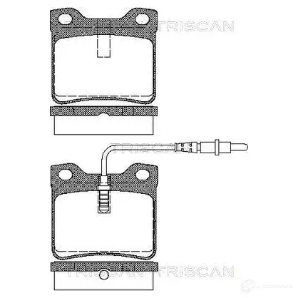 Тормозные колодки, комплект TRISCAN 5709147283349 ZT11OZ G 1116901 811028941