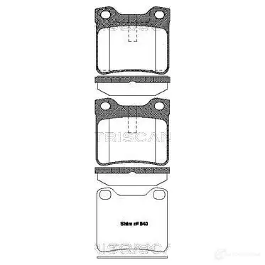 Тормозные колодки, комплект TRISCAN 5709147284513 TZ7G Y 811028004 1116840 изображение 0