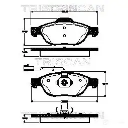 Тормозные колодки, комплект TRISCAN G ZV9P0 1116408 5709147532874 811015039 изображение 0