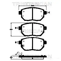 Тормозные колодки, комплект TRISCAN 1117308 811068178 5709147915882 A MRTES