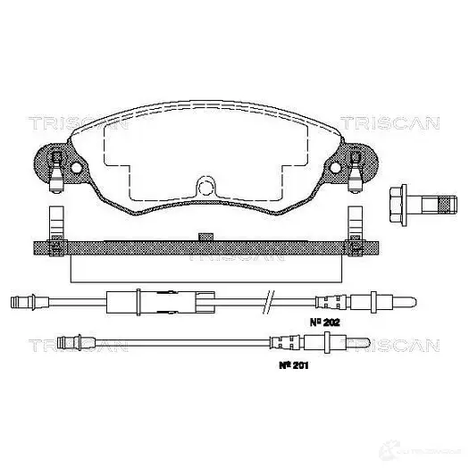 Тормозные колодки, комплект TRISCAN CBHHR WN 5709147768990 1116852 811028016