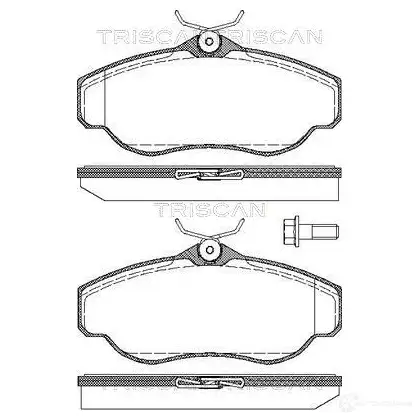 Тормозные колодки, комплект TRISCAN 5709147763698 811017014 NZYHHF L 1116525