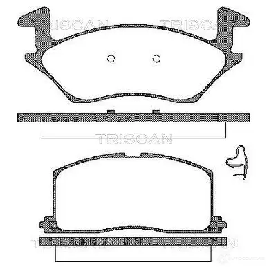 Тормозные колодки, комплект TRISCAN D AW5AD7 5709147282212 1116298 811013966
