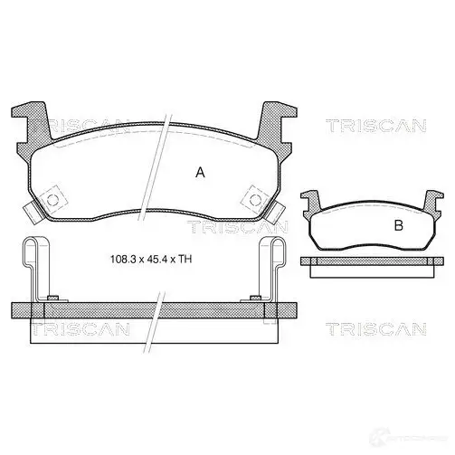 Тормозные колодки, комплект TRISCAN 5709147248720 1M X6YAV 811014129 1116360
