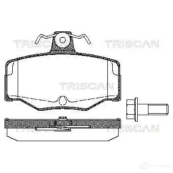 Тормозные колодки, комплект TRISCAN 1116368 5709147282403 D H54Z5W 811014938