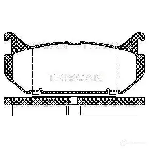 Тормозные колодки, комплект TRISCAN 1117271 811050184 2 0L6B 5709147284179