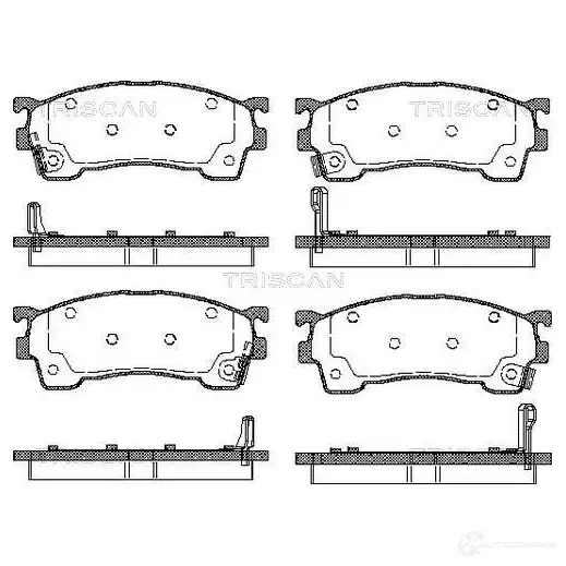 Тормозные колодки, комплект TRISCAN U 4ICR 1117270 5709147248959 811050183 изображение 0