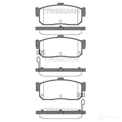 Тормозные колодки, комплект TRISCAN B 4IHDGO 5709147855164 1116323 811014027